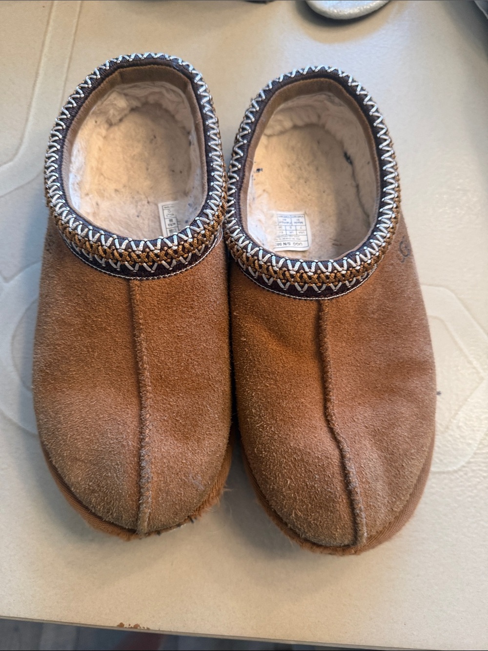 Uggs Brown Suede Slip-On Slippers